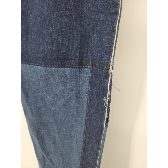 Preen Line XS Patchwork Straight Leg Ankle Jeans Pants Blue Unique - Picture 8 of 11